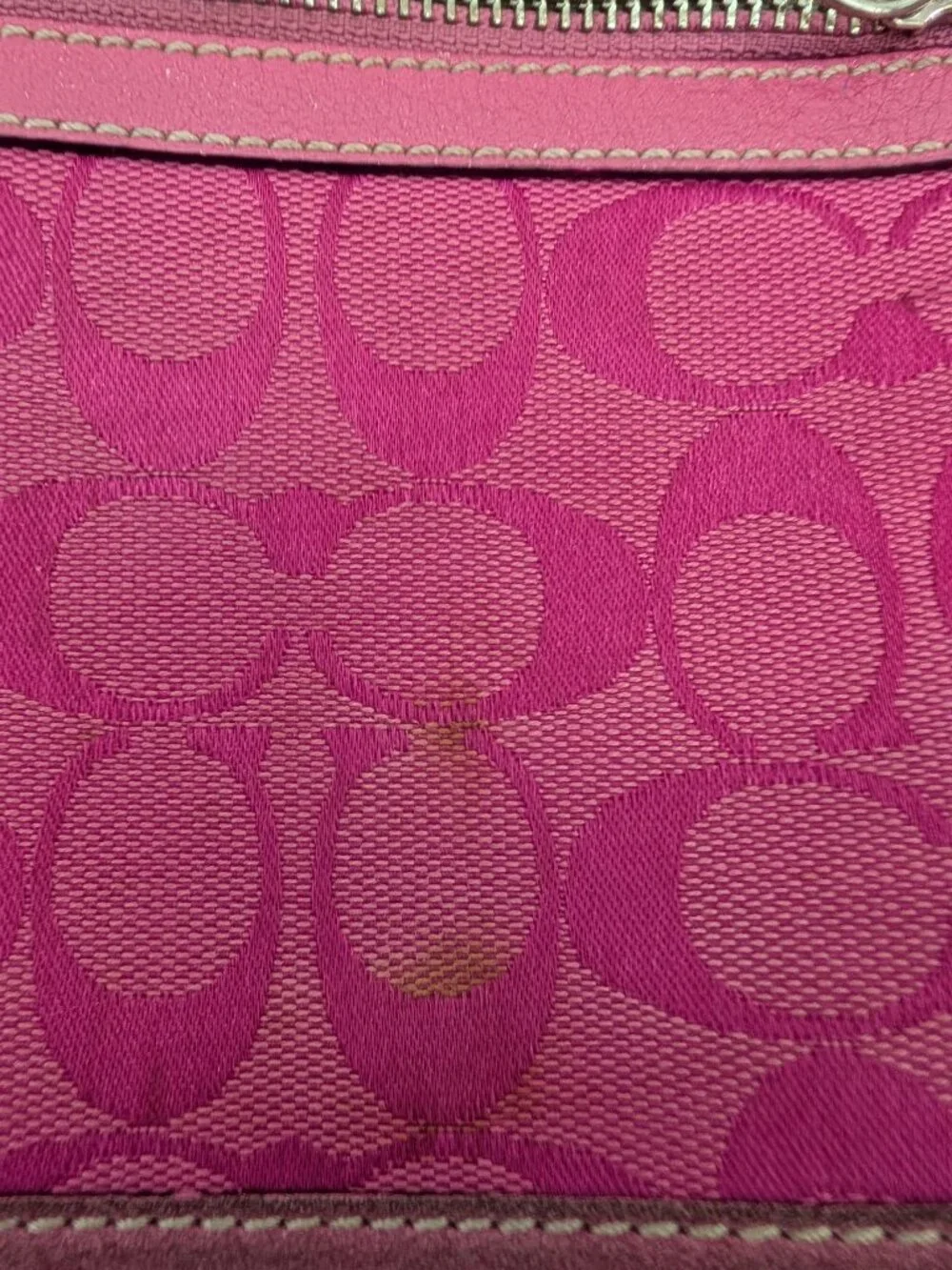 Coach Signature 9362 Pink Shoulder Bag Purse Vintage Y2K